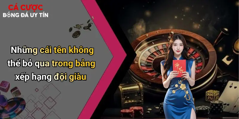 Những cái tên không thể bỏ qua trong bảng xếp hạng đội giàu
