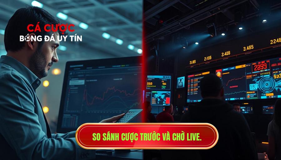 3. So sánh cược trước và chờ live.